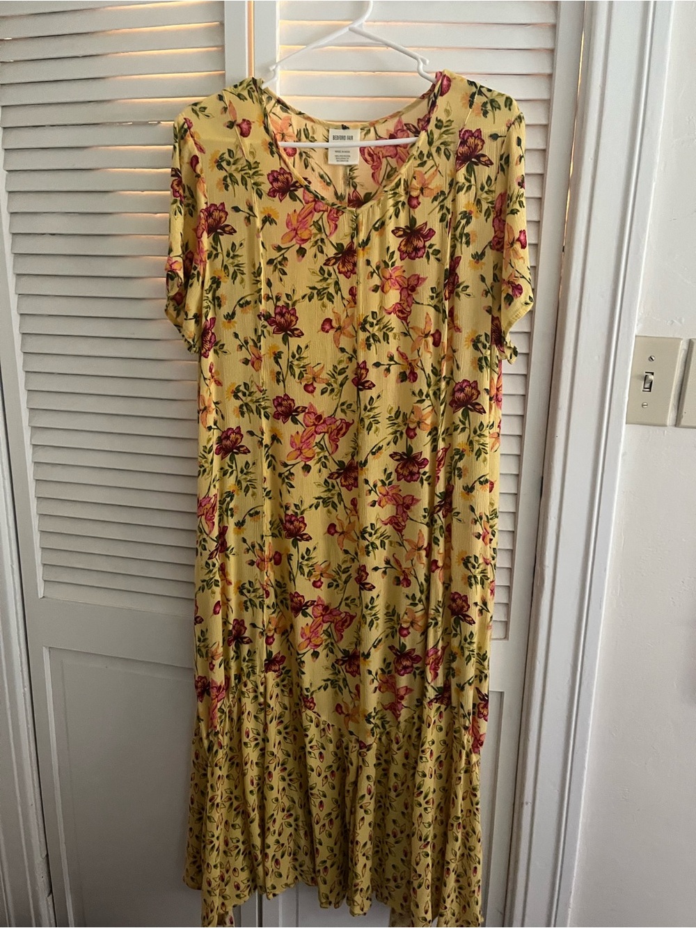 Maeve Yellow Floral Maxi Dress with Pink & Green Bouquet Print
